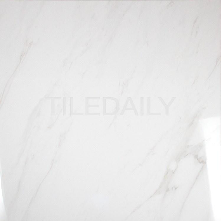 P0101 Carrara Porcelain Tile with light high definition veins, TileDaily.