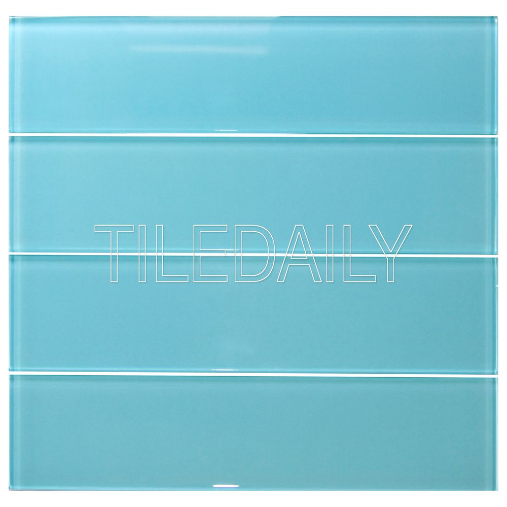3×12 Glass Subway Tile, Turquoise&nbsp;Blue