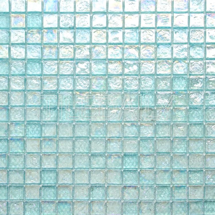 aqua blue glass mosaic pool tile bathroom and kitchen design