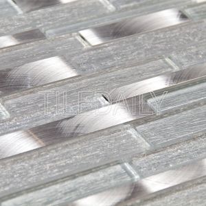 Silver Glass Brick Mosaic Tile at TileDaily