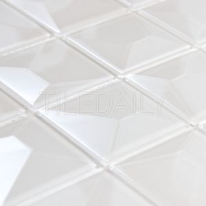 Essence 3D iridescent Glass Mosaic Tile