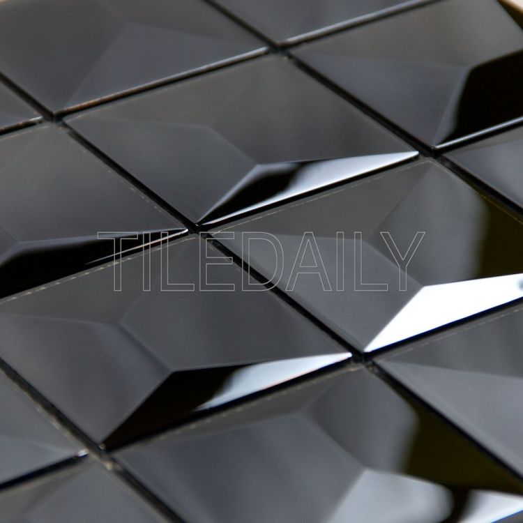 Essence 3D iridescent Glass Mosaic Tile