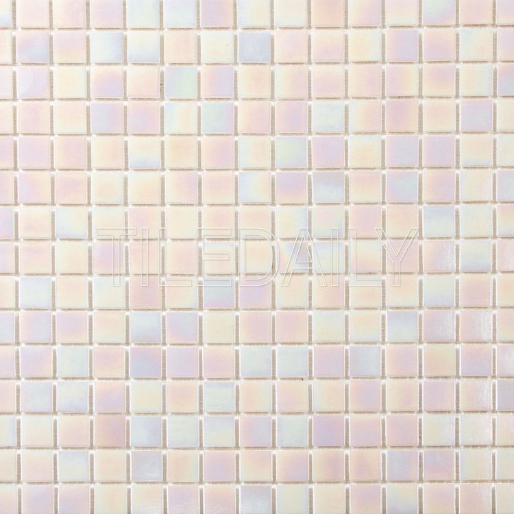 Iridescent Opaque Glass Mosaic Tile Wall Art and Water Pool Fountain