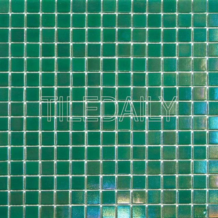 Iridescent Opaque Glass Mosaic Tile Wall Art and Water Pool Fountain