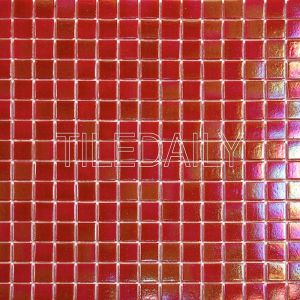 Iridescent Opaque Glass Mosaic Tile Wall Art and Water Pool Fountain
