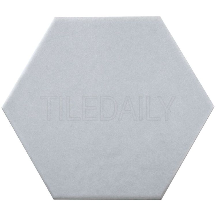 Retro 8" Hexagon Porcelain Tile Grey