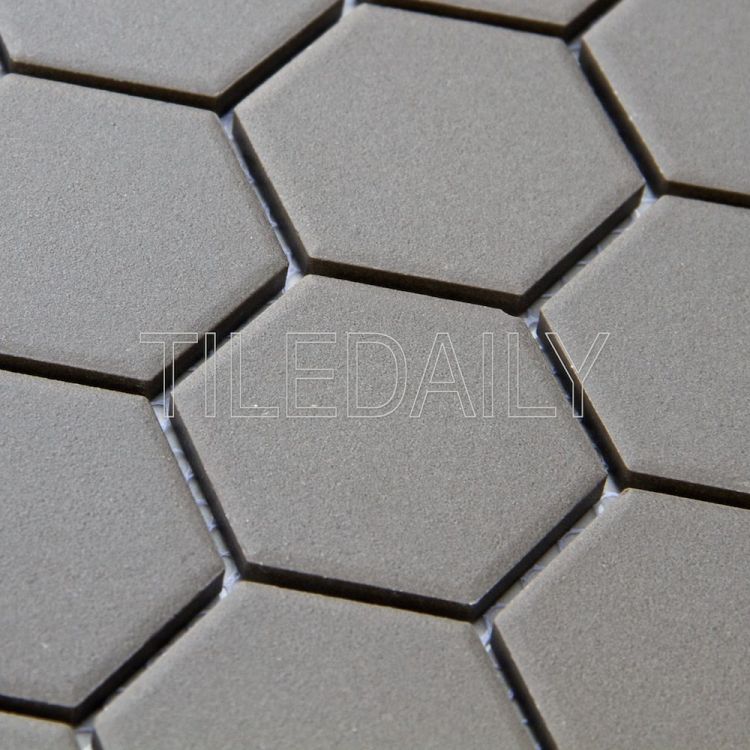 Retro Hexagon Mosaic, Grey