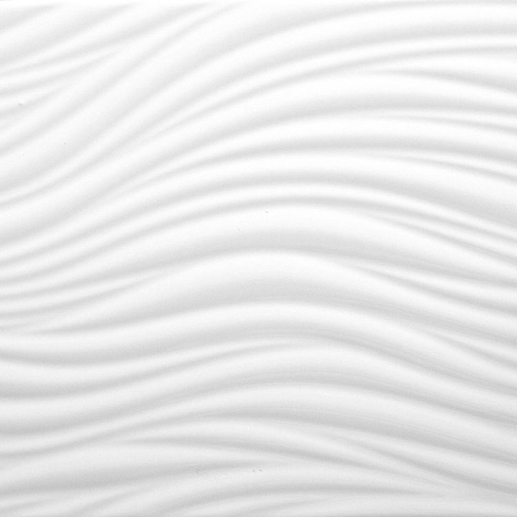 P0119 Surf Wave Ceramic Tile, White, TileDaily