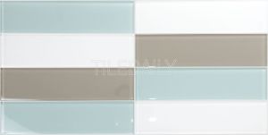 Mix Aqua Green Aqua Blue Subway Glass Tile