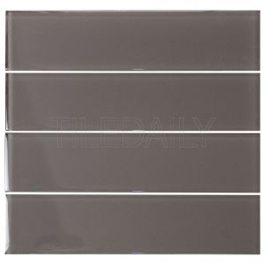 Taupe Glass Subway Tile Kitchen Backsplash Shower Wall