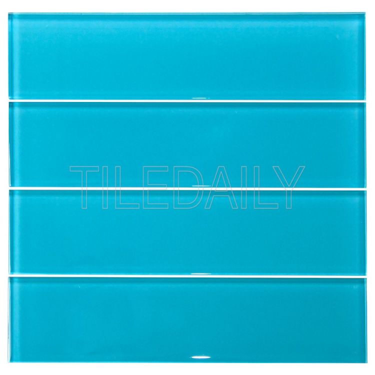 3x12 Turquoise Glass Subway Tile