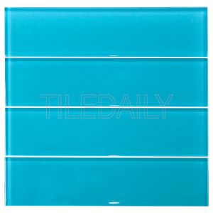Turquoise Blue Glass Subway Tile Kitchen Backsplash Shower Wall