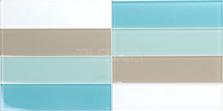 Light Turquoise Blue Glass Subway Tile Kitchen Backsplash Shower Wall