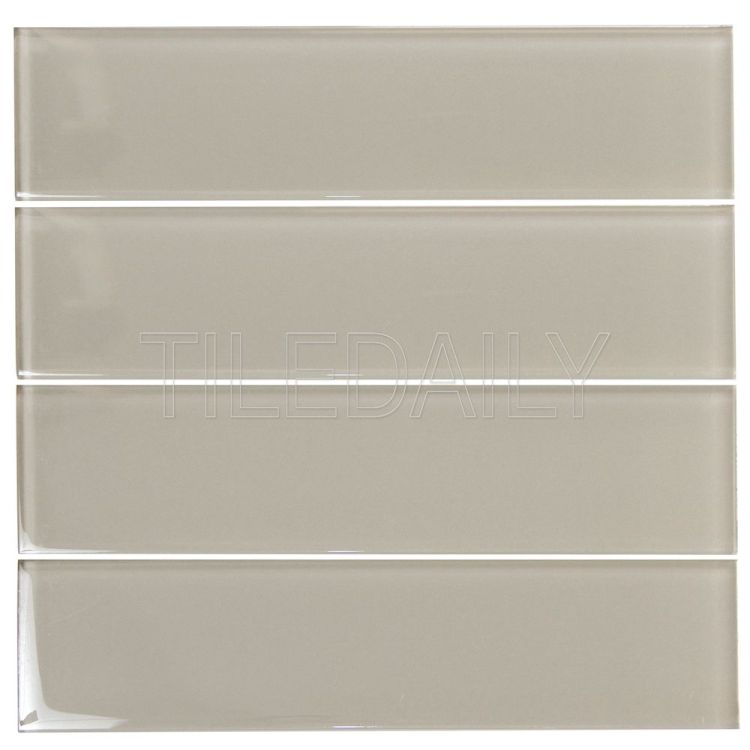 3x12 Light Beige Glass Subway Tile