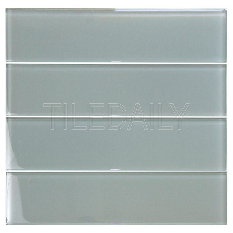 3x12 Cool Grey Glass Subway Tile