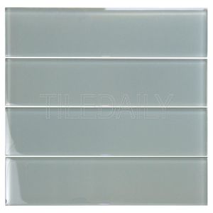Cool Grey Glass Subway Tile Kitchen Backsplash Shower Wall