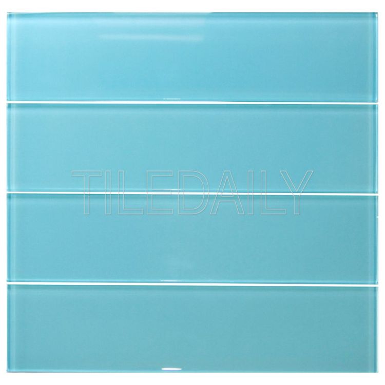 3x12 Light Turquoise Glass Subway Tile