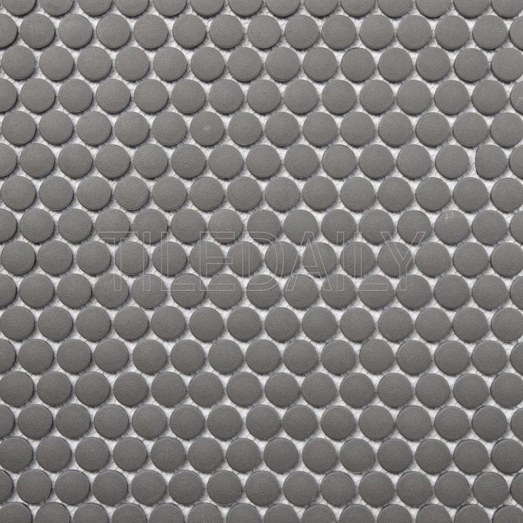 PM0092 Retro Penny Round Mosaic, Grey