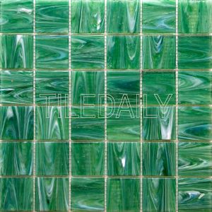 glacier square glass mosaic pool tile iridescent blue