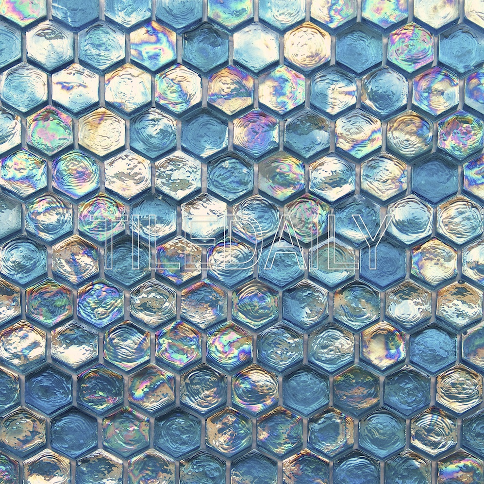 Iridescent Hexagon Glass