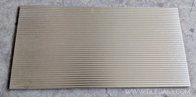Silver Groove Metallic tile for wall design bathroom and fireplace facade